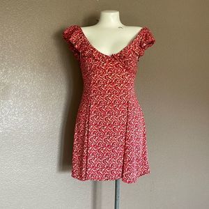 Kimchi Blue red floral dress size small